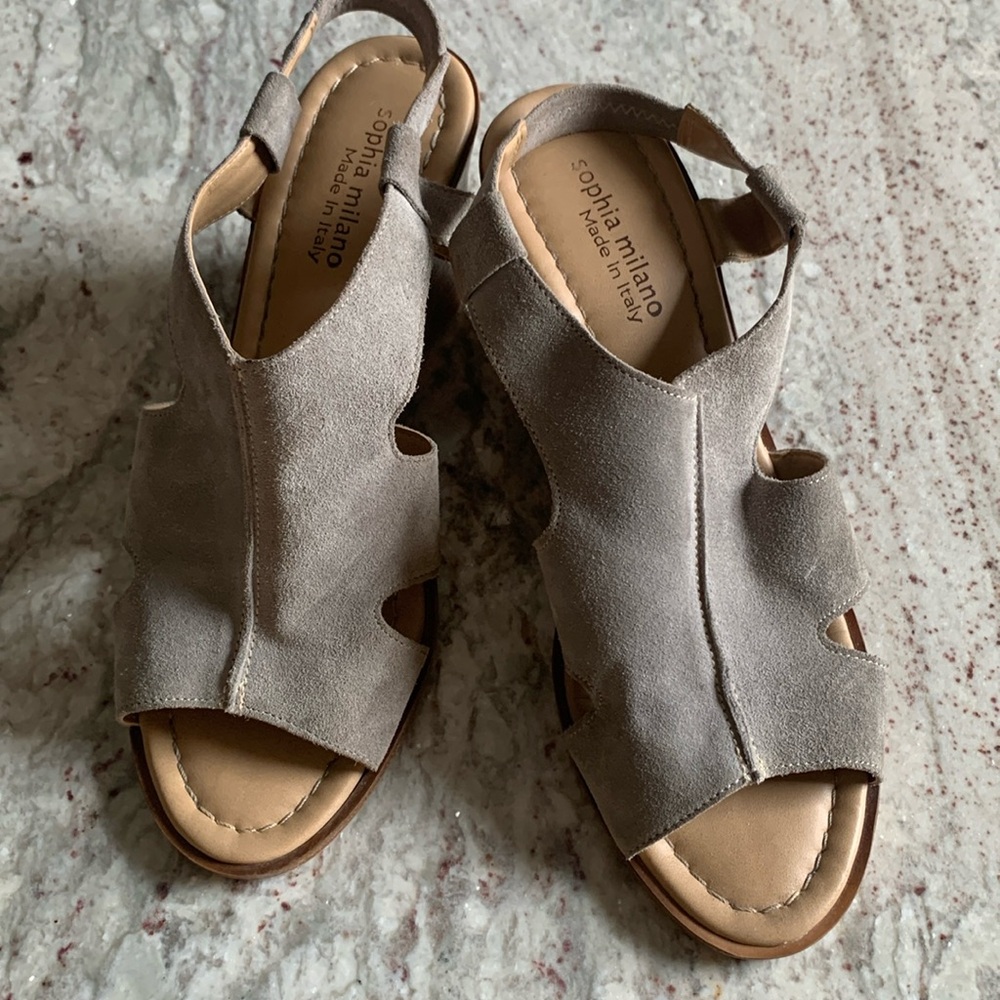 Sophia Milano Leather Wedge